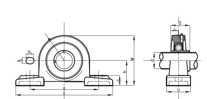 Zeichung Stehllager UCP2